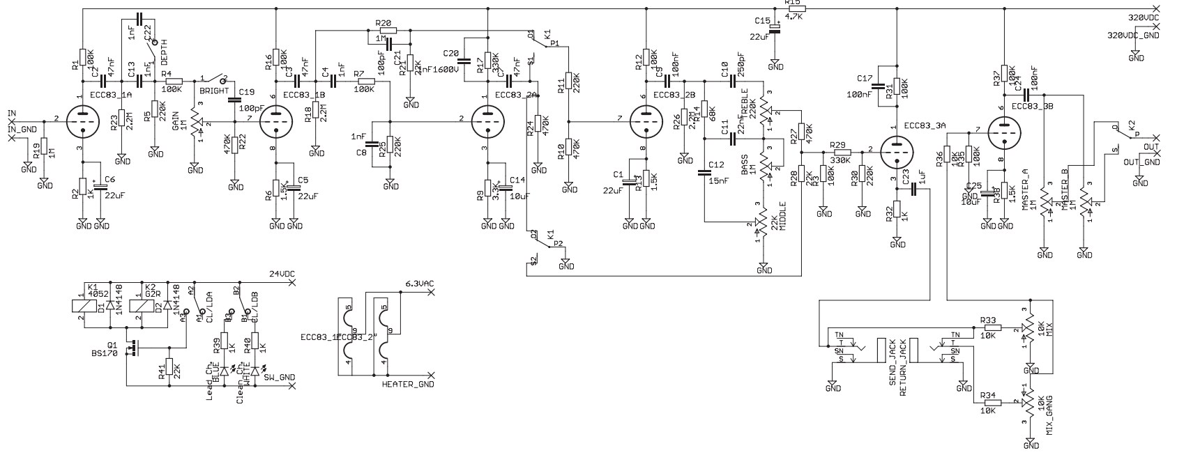 Engl e530 preamp схема