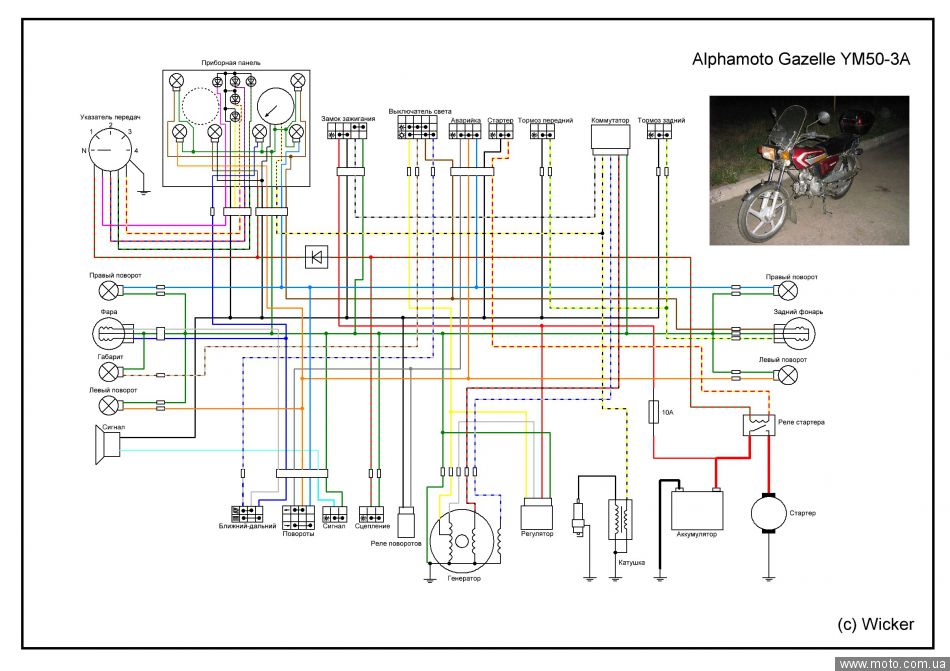 Зажигание мопеда альфа схема подключения