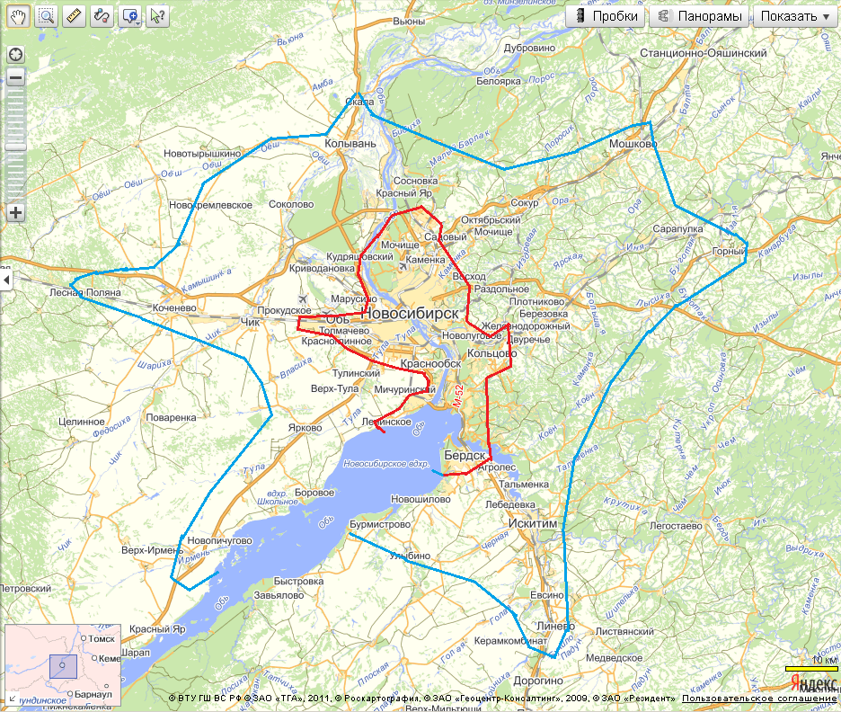 Карта новосибирск правый берег